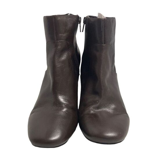 Leather Upper‎ NINE WEST Women’s Brown Ankle Boots Size8M - Picture 2 of 12